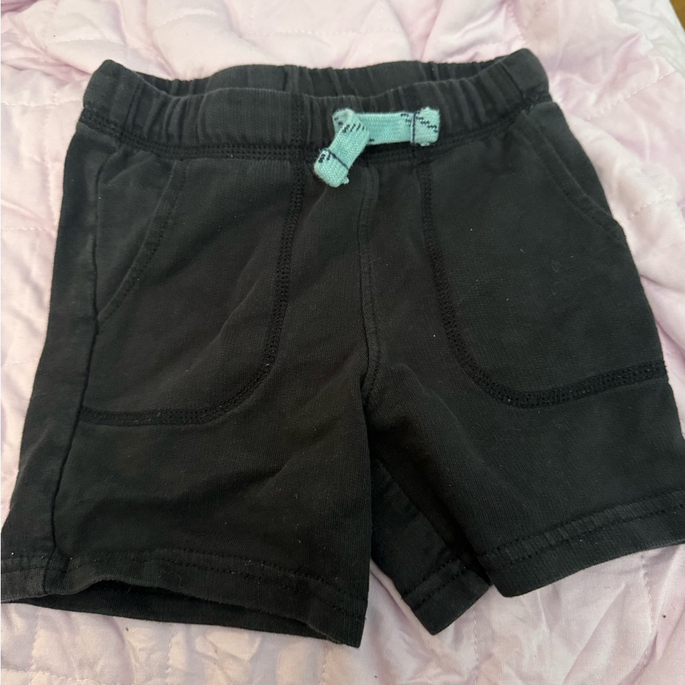 Carter's Black Kids Shorts with Teal Accent